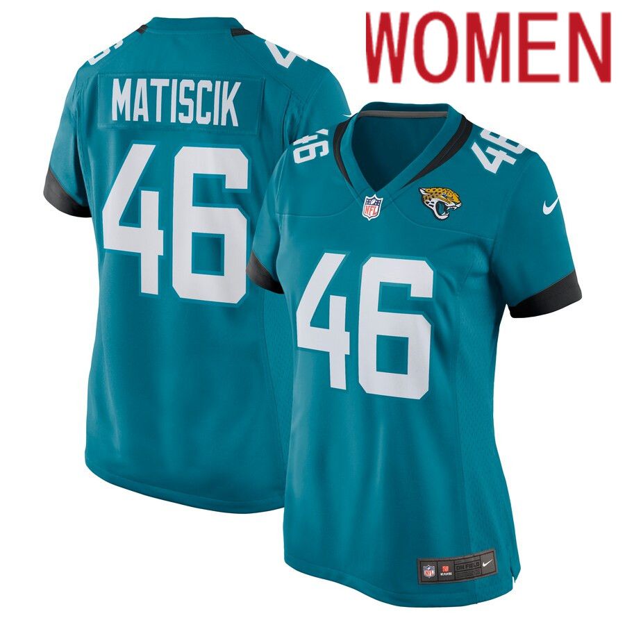 Women Jacksonville Jaguars #46 Ross Matiscik Nike Green Nike Game NFL Jersey->women nfl jersey->Women Jersey
